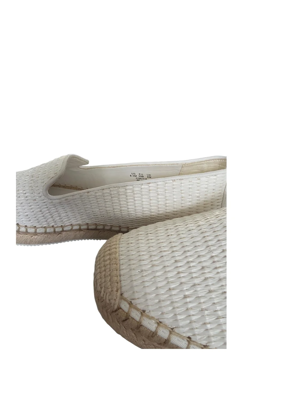 Dkny White Woven Slip-On Espadrilles